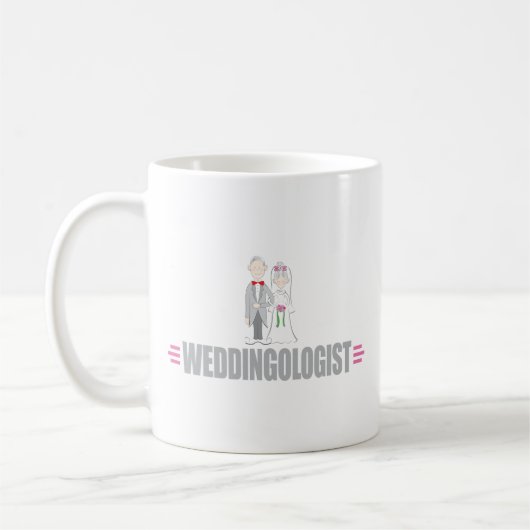おもしろい結婚の コーヒーマグカップ (左)
