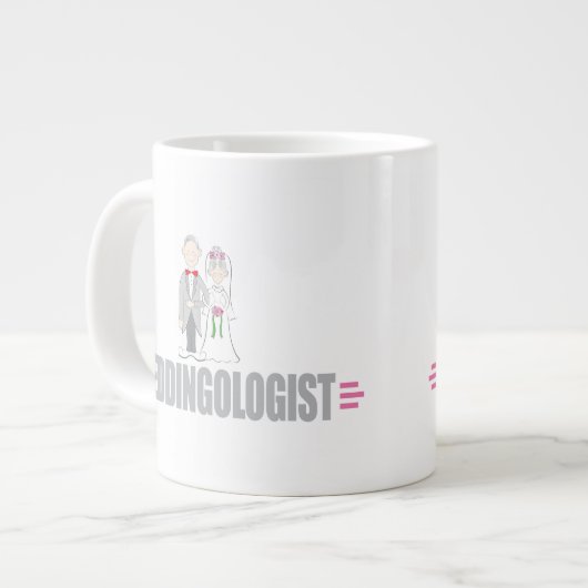 おもしろい結婚の ジャンボコーヒーマグカップ (正面左)