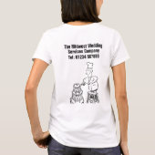 おもしろい結婚サービスのビジネスTシャツ Tシャツ (裏面)