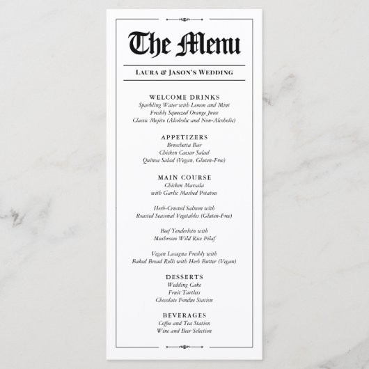 おもしろい結婚ズのゲ結婚ーム新聞付きメニュー メニュー (正面)