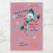 おもしろい結婚ズミニ ワインラベル (シングルラベル)