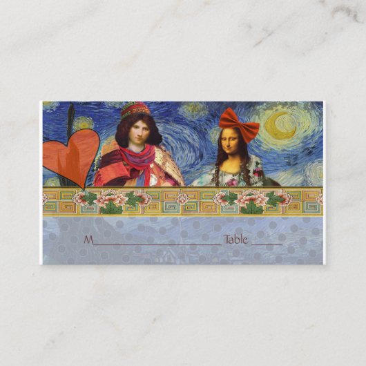 おもしろい結婚ズ座席表星の夜ファンタスティック プレイスカード (正面)