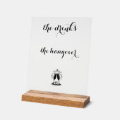 おもしろい結婚バー アクリルサイン (傾斜)