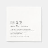 おもしろい結婚ファクトとカクテルナプキン! スタンダードカクテルナプキン (正面)