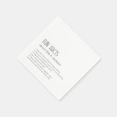 おもしろい結婚ファクトとカクテルナプキン! スタンダードカクテルナプキン (角)