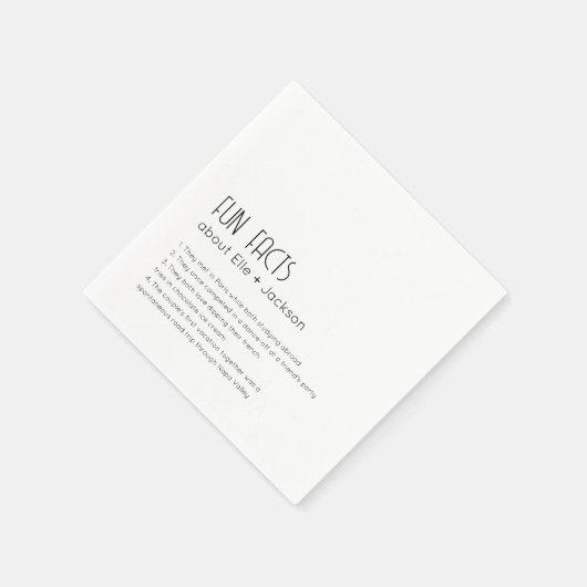 おもしろい結婚ファクトとカクテルナプキン！ スタンダードカクテルナプキン (角)