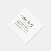 おもしろい結婚ファクトとカクテルナプキン! スタンダードカクテルナプキン (角)