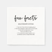 おもしろい結婚ファクトとカクテルナプキン！ スタンダードカクテルナプキン (正面)