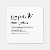 おもしろい結婚ファクトとカクテルナプキン! スタンダードカクテルナプキン (正面)