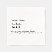 おもしろい結婚ファクトの，リハーサルのディナー，ブライダルシャワー スタンダードカクテルナプキン (正面)