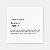 おもしろい結婚ファクトの，リハーサルのディナー，特別パーティー スタンダードカクテルナプキン (正面)