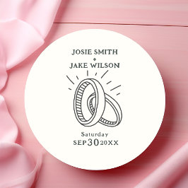 おもしろい結婚リング結婚ズ ラウンドシール