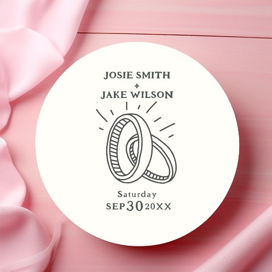 おもしろい結婚リング結婚ズ ラウンドシール