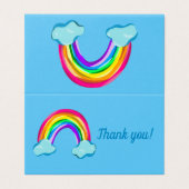 おもしろい結婚レインボーサンキューカード (外部フラット)