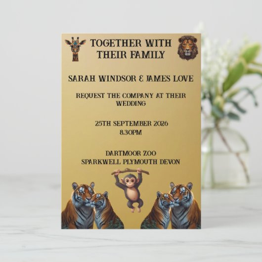 おもしろい結婚動物園 招待状 (スタンド正面)