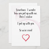 おもしろい結婚周年記念カード – 誕生日カード シーズンカード (正面/裏面)