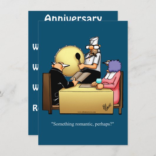 おもしろい結婚周年記念パーティの招待状 招待状 (正面/裏面)