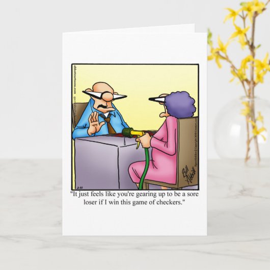 おもしろい結婚周年記念ユーモアグリーティングカード カード (黄色い花)