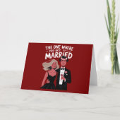 おもしろい結婚婚約 カード (正面)
