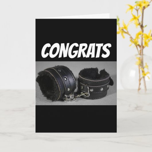 おもしろい結婚婚約 カード (黄色い花)