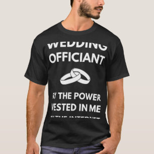 おもしろい結婚官 Tシャツ