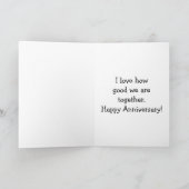 おもしろい結婚年記念グリーティングカード カード (内部)