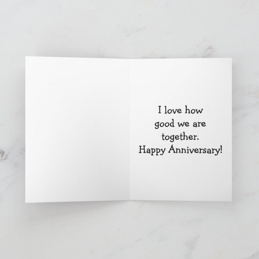 おもしろい結婚年記念グリーティングカード カード (内部)