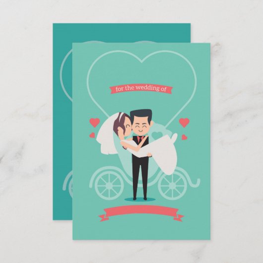 おもしろい結婚式招待状カード 招待状 (正面/裏面)