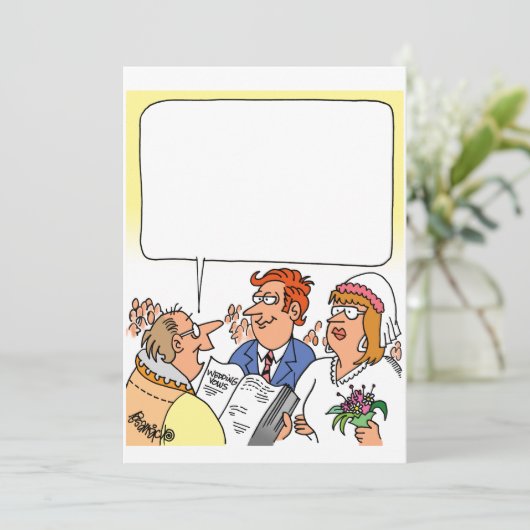 おもしろい結婚式招待状 招待状 (スタンド正面)