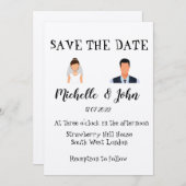 おもしろい結婚式招待状  招待状 (正面/裏面)