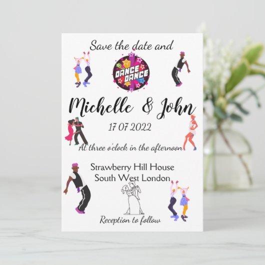 おもしろい結婚式招待状 招待状 (スタンド正面)