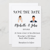 おもしろい結婚式招待状  招待状 (正面/裏面)