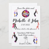 おもしろい結婚式招待状 招待状 (正面/裏面)