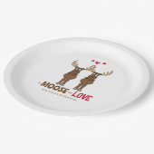 おもしろい結婚式 かわいい ユーモア 気まぐれ ムース パーティ ペーパープレート (アングル)