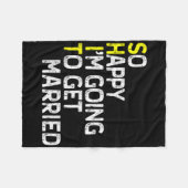 おもしろい結婚式 婚約パーティー ネタ 花婿B フリースブランケット (正面(横))