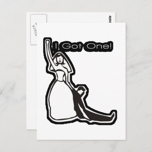 おもしろい結婚得の ポストカード (正面/裏面)