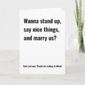 おもしろい結婚案笑わされる カード (正面)