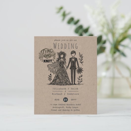 おもしろい結婚漫画新郎手描き (スタンド正面)