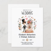 おもしろい結婚漫画新郎手描き (正面/裏面)