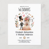 おもしろい結婚漫画新郎手描き (正面)