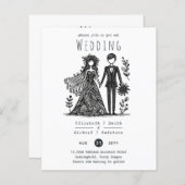 おもしろい結婚漫画新郎手描き (正面/裏面)