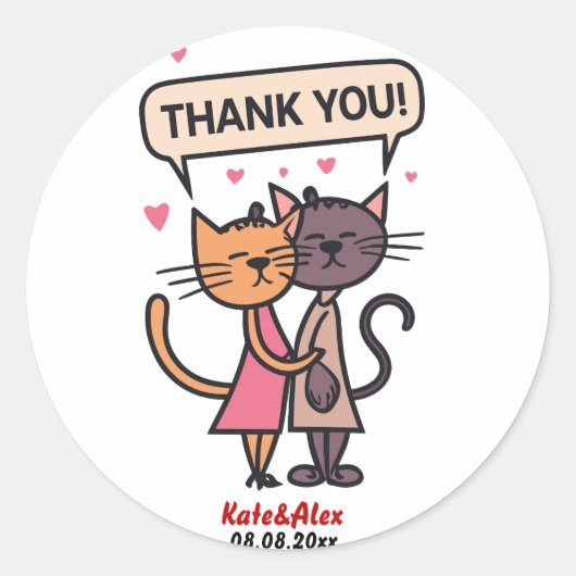 おもしろい結婚 ラウンドシール (正面)