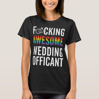 おもしろい結婚LGBT結婚の Tシャツ