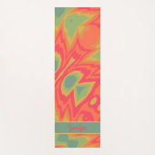 おもしろい絞り染めインスパイアカラフル抽象芸術 ヨガマット (正面)