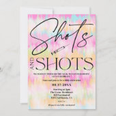 おもしろい絞り染めショット接種お祝い 招待状 (正面)