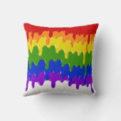 おもしろい絵を描スリムドリップレインボーブカラー クッション (裏面)