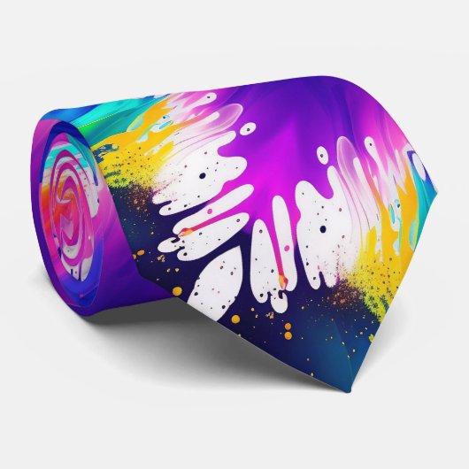おもしろい絵を描(ばちゃばちゃ)跳ねるカラフル ネクタイ (ロール)