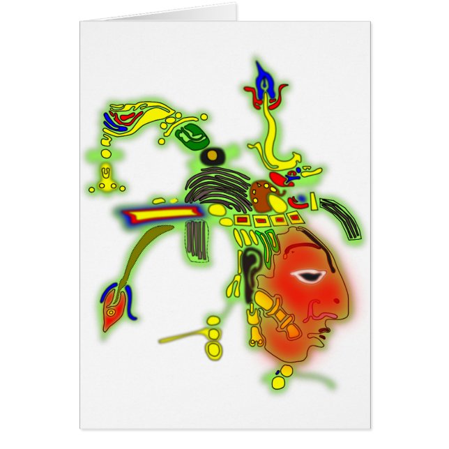 おもしろい絵画のマスク部族顔 (正面)