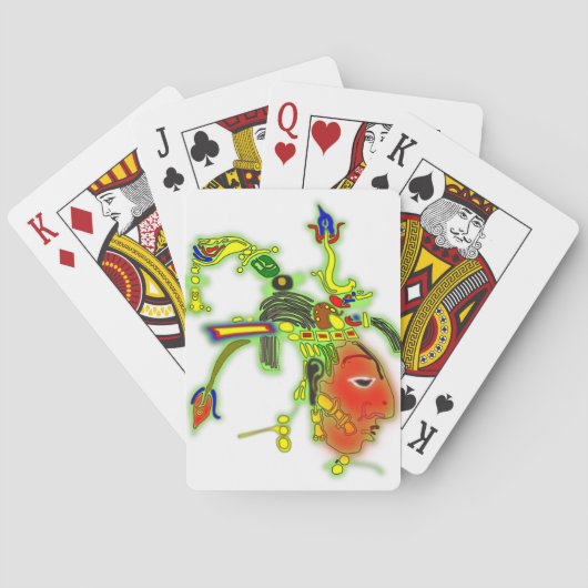 おもしろい絵画のマスク部族顔 トランプ (裏面)