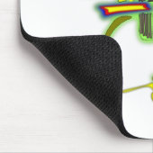 おもしろい絵画のマスク部族顔 マウスパッド (コーナー)